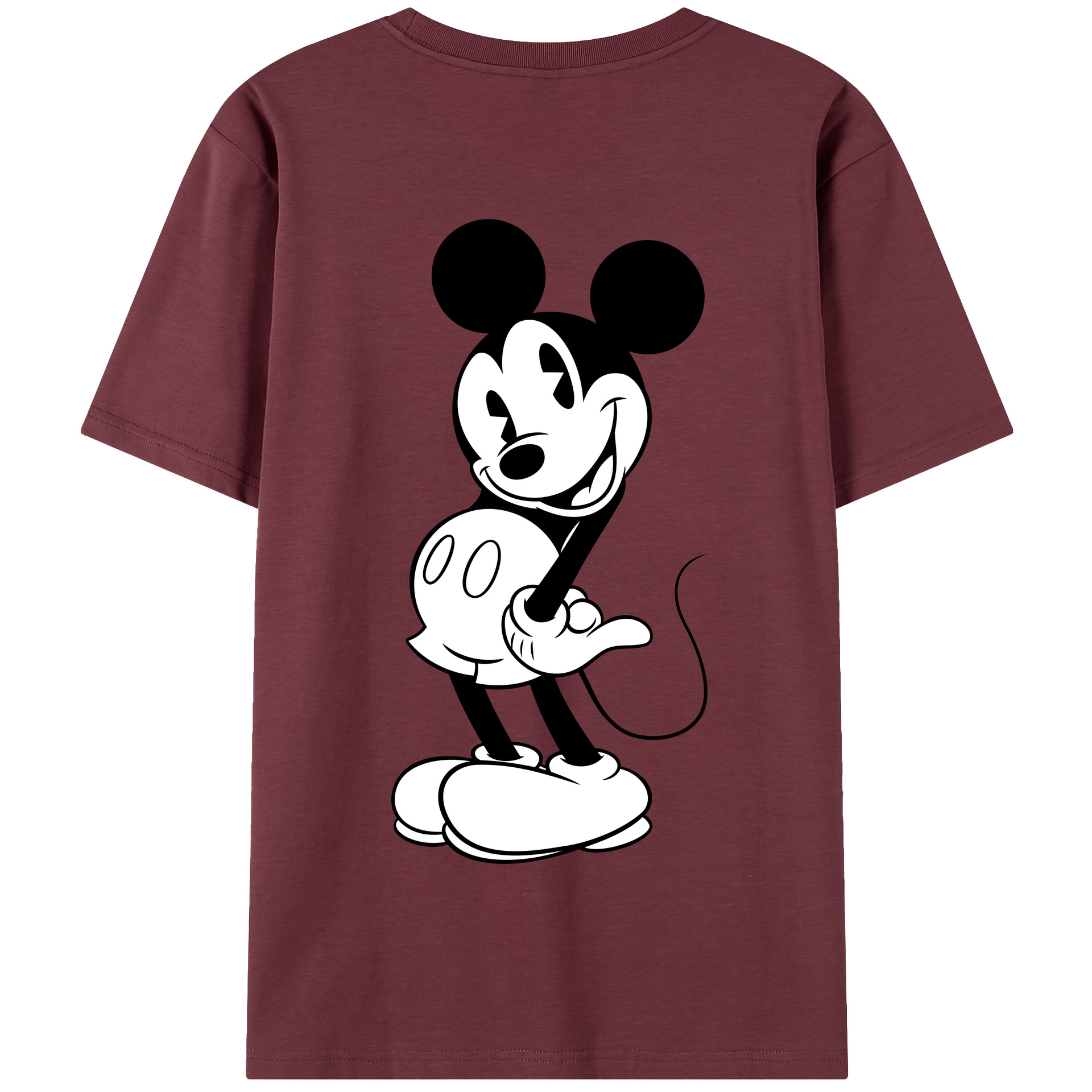 （画像用） ミッキーマウス Mickey Mouse 綿100％半袖Tシャツ（背面プリント）